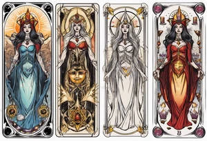 high priestess tarot card tattoo idea