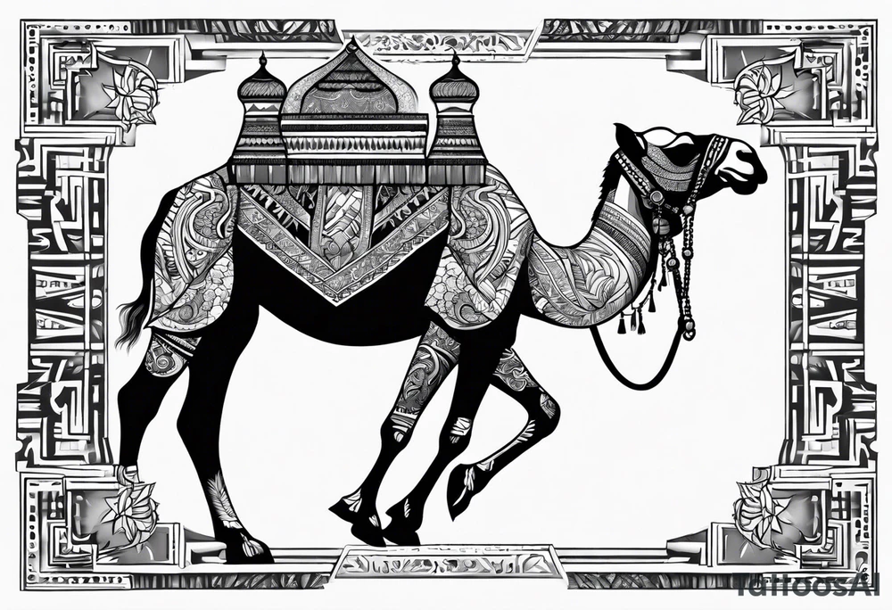 Flying camel tattoo idea