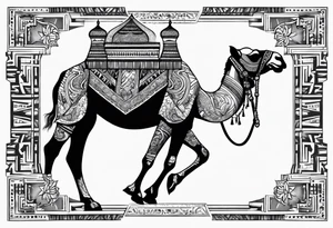 Flying camel tattoo idea