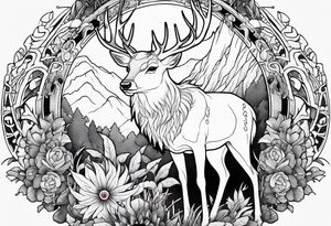 princess mononoke great spirit deer tattoo idea