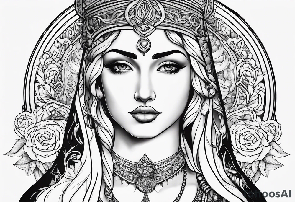 Virgin goddess tattoo idea