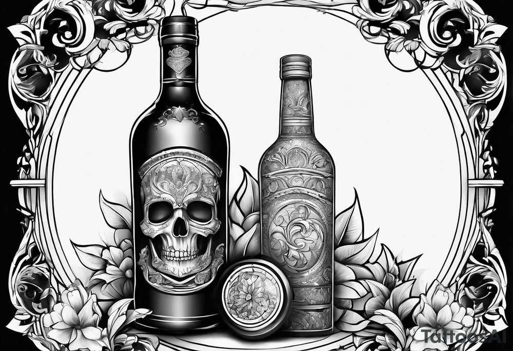 Broken bottle tattoo idea