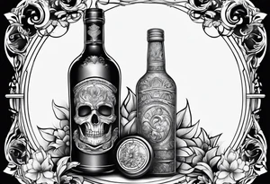 Broken bottle tattoo idea