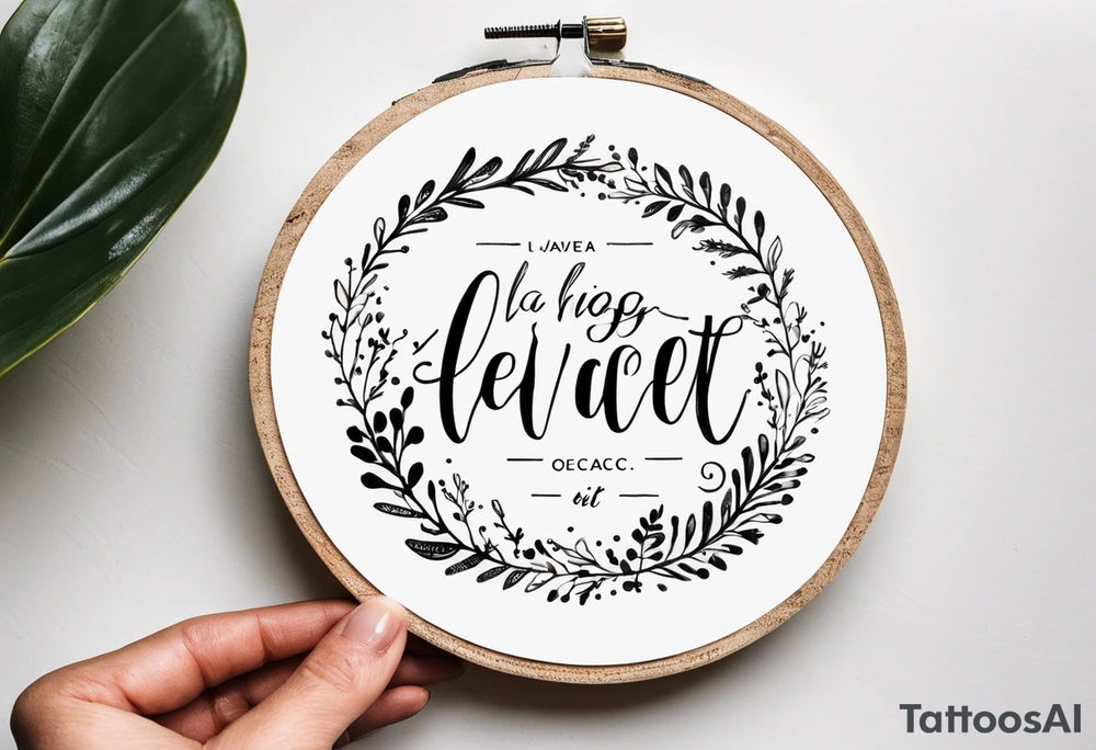 circle with written quote: "L a v i t a  è  c i ò  c h e  t i  a c c a d e  m e n t r e  s e i  i m p e g n a t o  a  f a r e  a l t r i  p r o g e t t i." tattoo idea