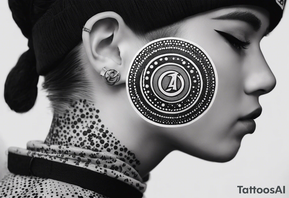 A naruto headband with the letters AR in the middle tattoo idea