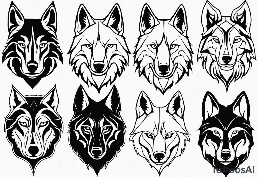 6 wolfs tattoo idea
