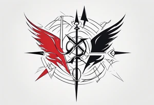 Crossroads good and evil tattoo idea