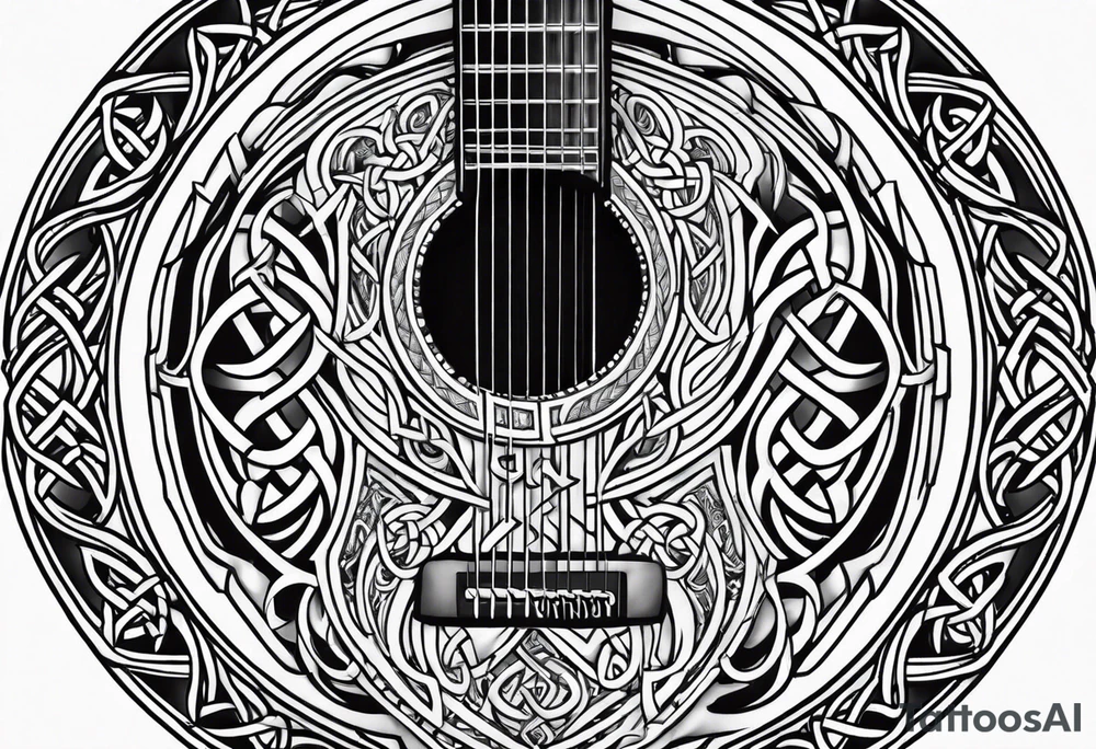 Celtic knot electric guitar tattoo idea