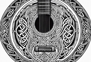 Celtic knot electric guitar tattoo idea