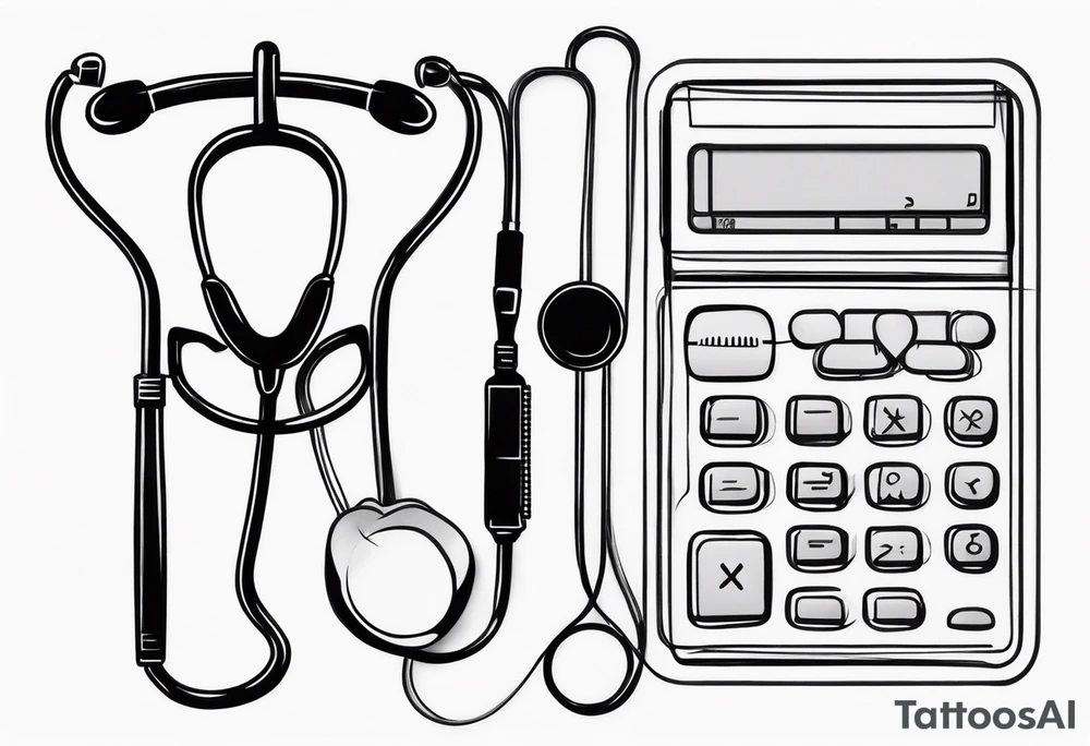 CALCULATOR
, STETHOSCOPE tattoo idea