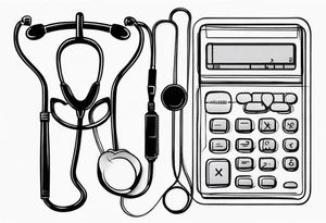 CALCULATOR
, STETHOSCOPE tattoo idea