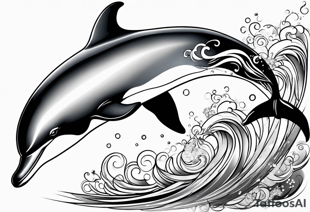 dolphin vector tattoo idea