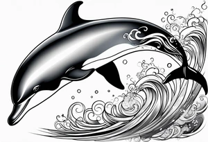 dolphin vector tattoo idea