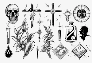 Combine science with Jesus tattoo idea