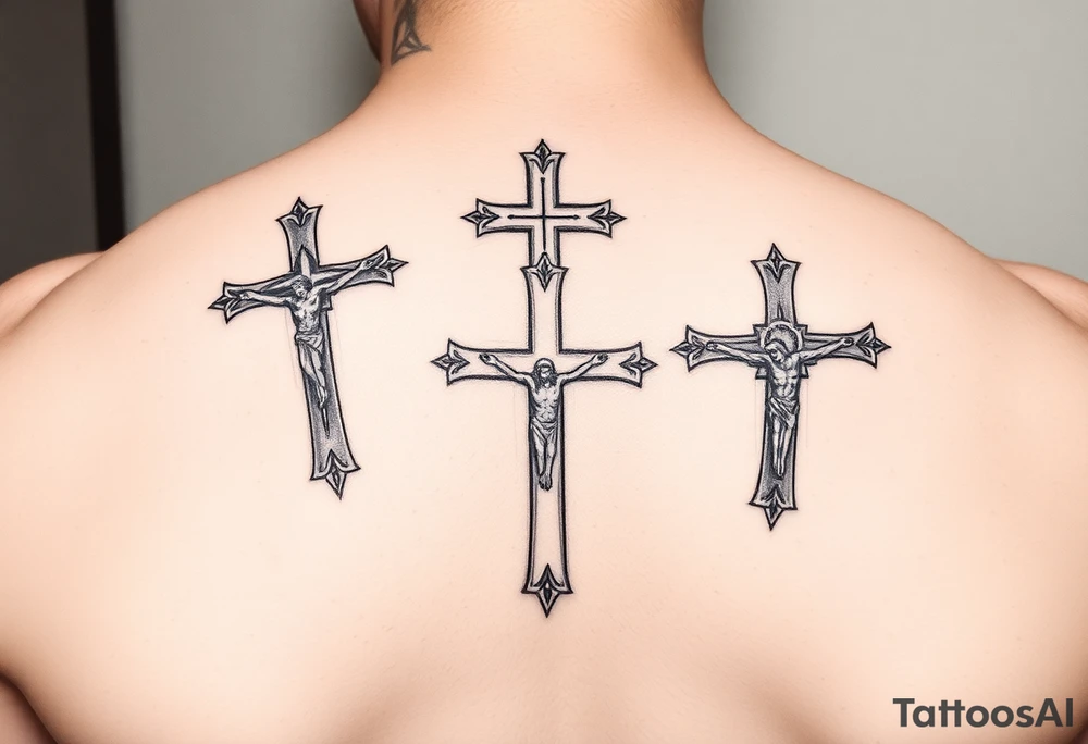 Jesus crosses tattoo idea