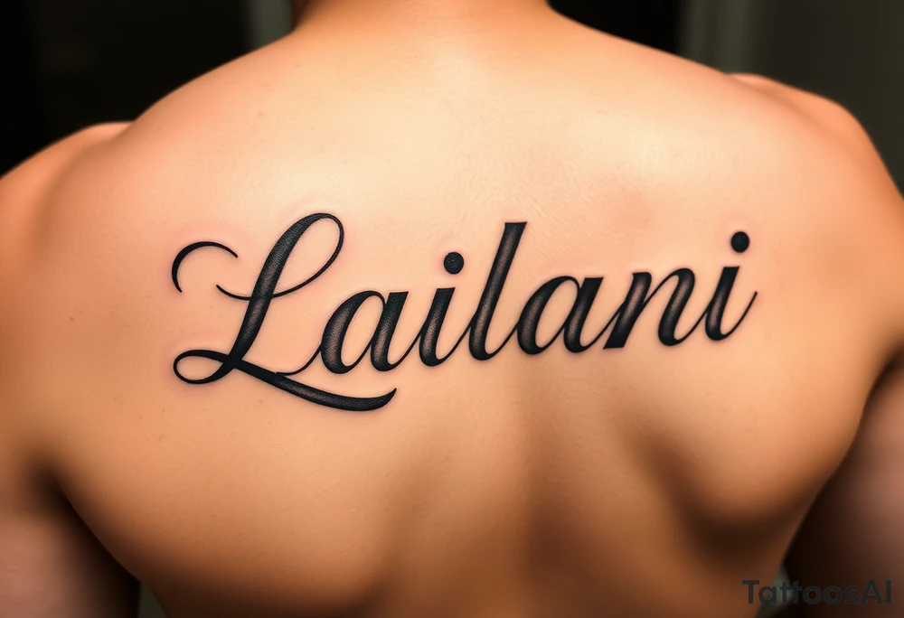 The name Lailani on left forearm tattoo idea