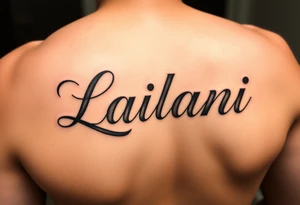 The name Lailani on left forearm tattoo idea