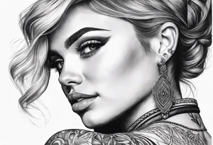 Portrait of a person tattoo idea