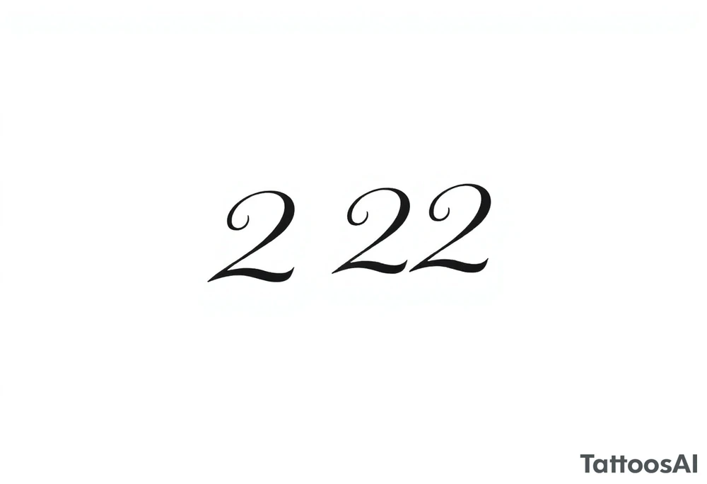 a tatto that says 224  in cyber font no decorations minimalist tattoo idea