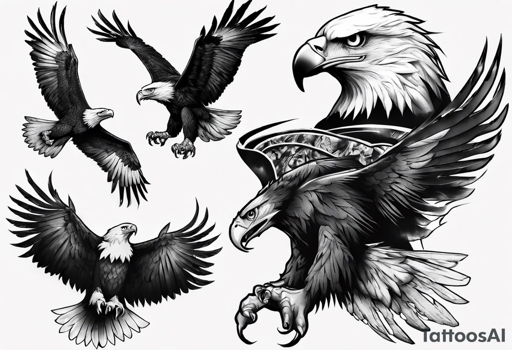 killer eagle tattoo idea