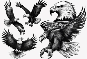 killer eagle tattoo idea