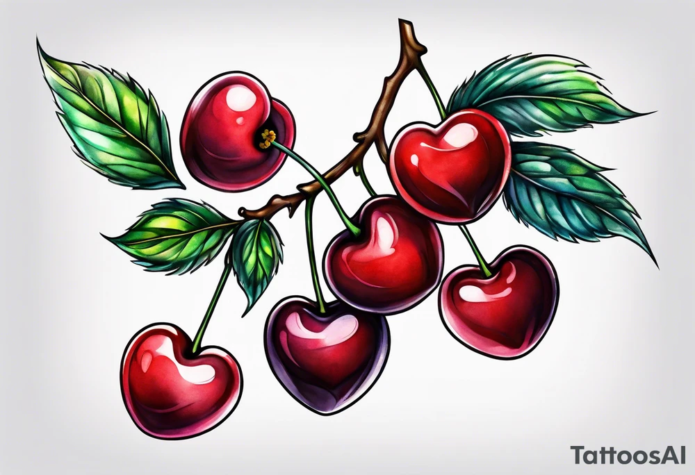 Cherry love tattoo idea