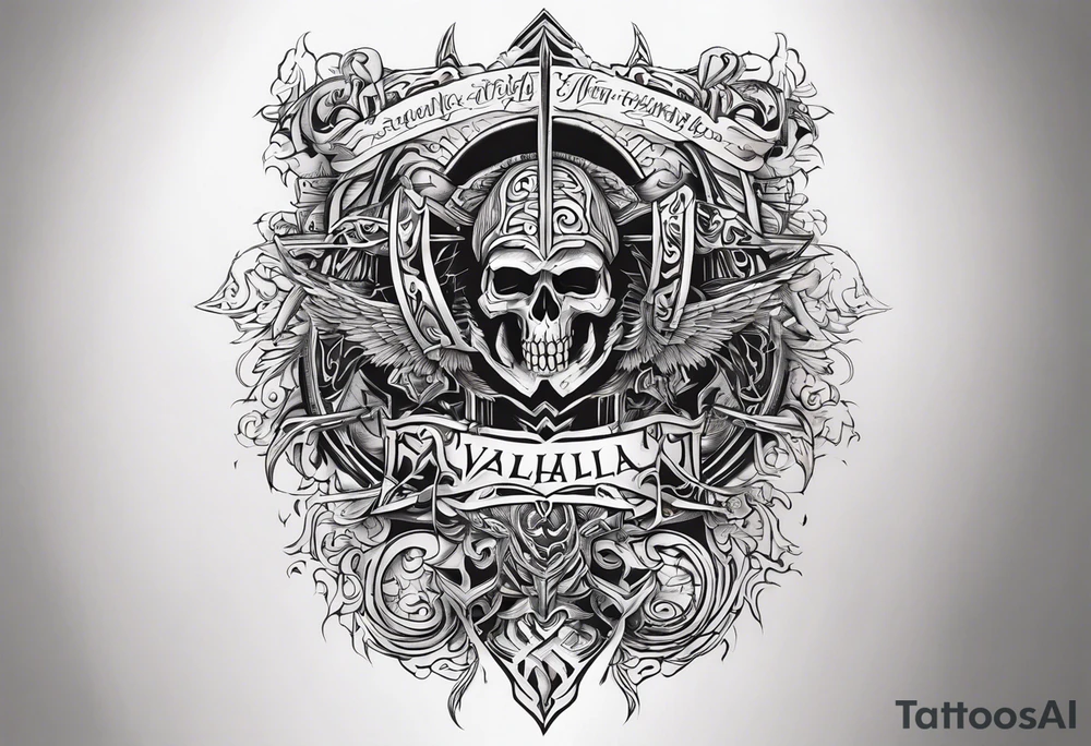 Valhalla death 
prayer poem tattoo idea