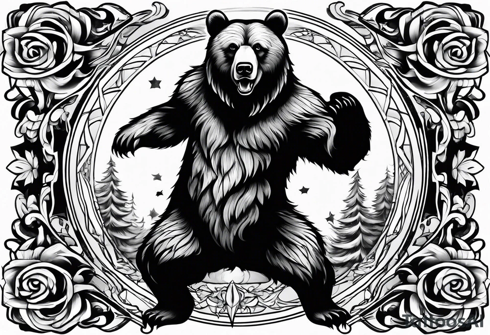 Dancing bear tattoo idea