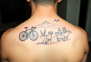 bicycles, love, Pacific Northwest, Arizona desert, dogs tattoo idea