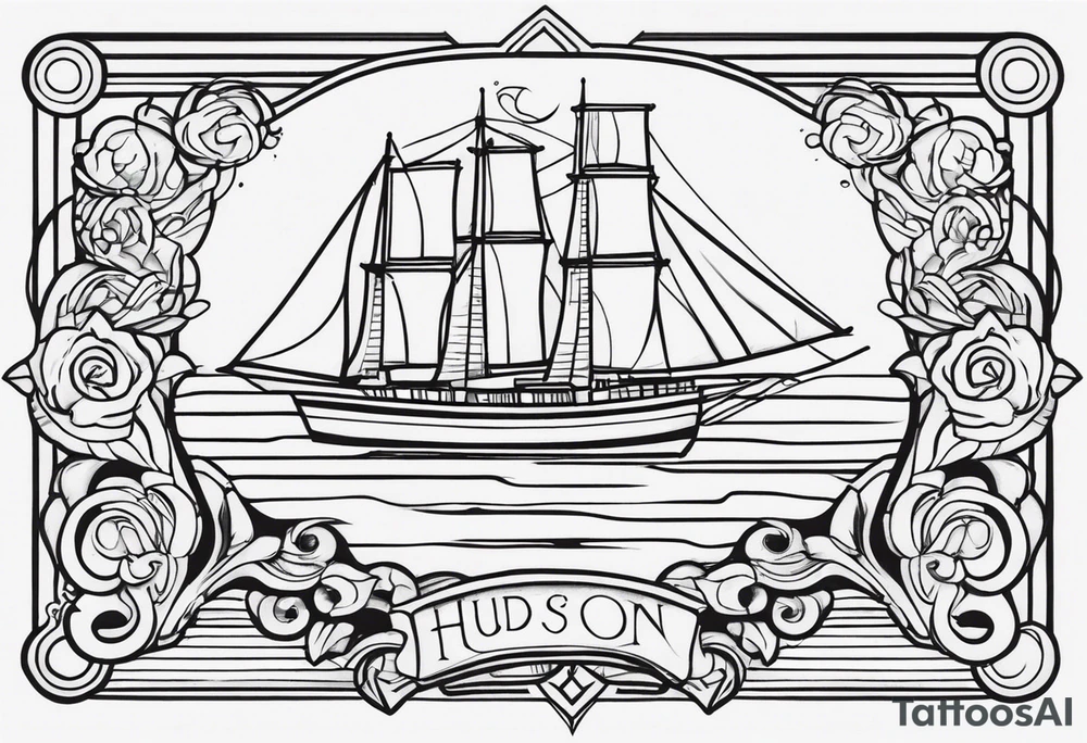 Design a tattoo with 'Hudson Sugden' inscribed on the left and right forearms. tattoo idea