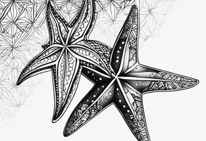 Two Starfish 
olive branch tattoo idea