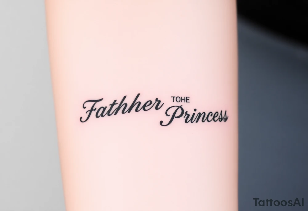 Father to the Princess tattoo idea