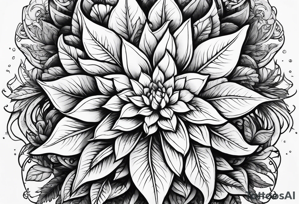 Marijuana flowering tattoo idea