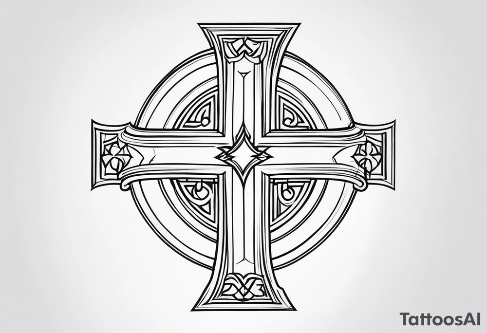 Cross Roman numeral 01/18/23 tattoo idea