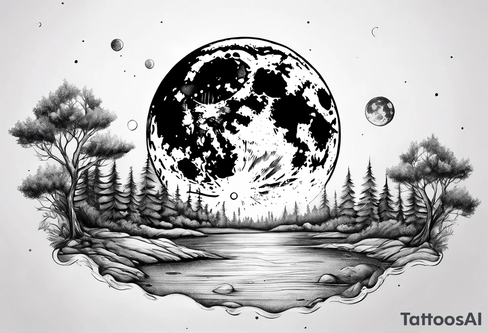 Just a moon tattoo idea