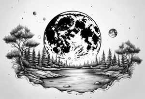 Just a moon tattoo idea