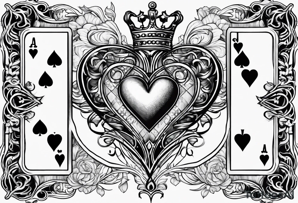 Jack of hearts card tattoo idea