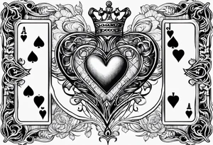 Jack of hearts card tattoo idea