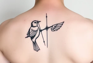 Sagittarius sign for both individuals as a couple names being Harley and Guy bird combined meaning Harley bird tattoo idea