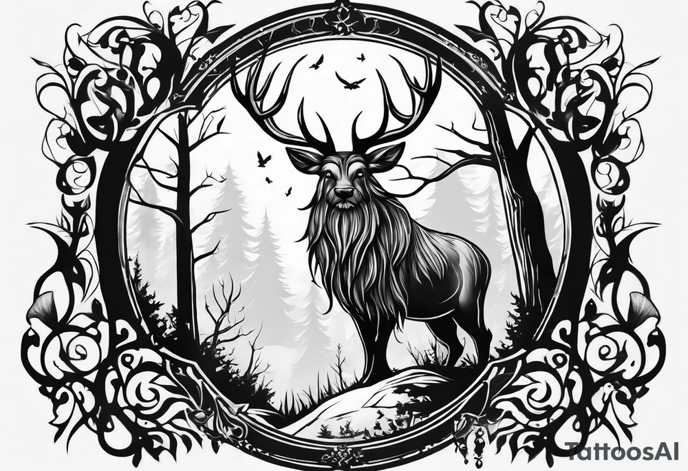 Russian fairy tale leshy tattoo idea