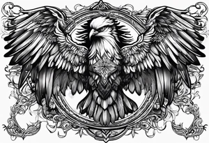 chest Christianity and wings tattoo idea