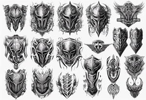 Body armor tattoo idea