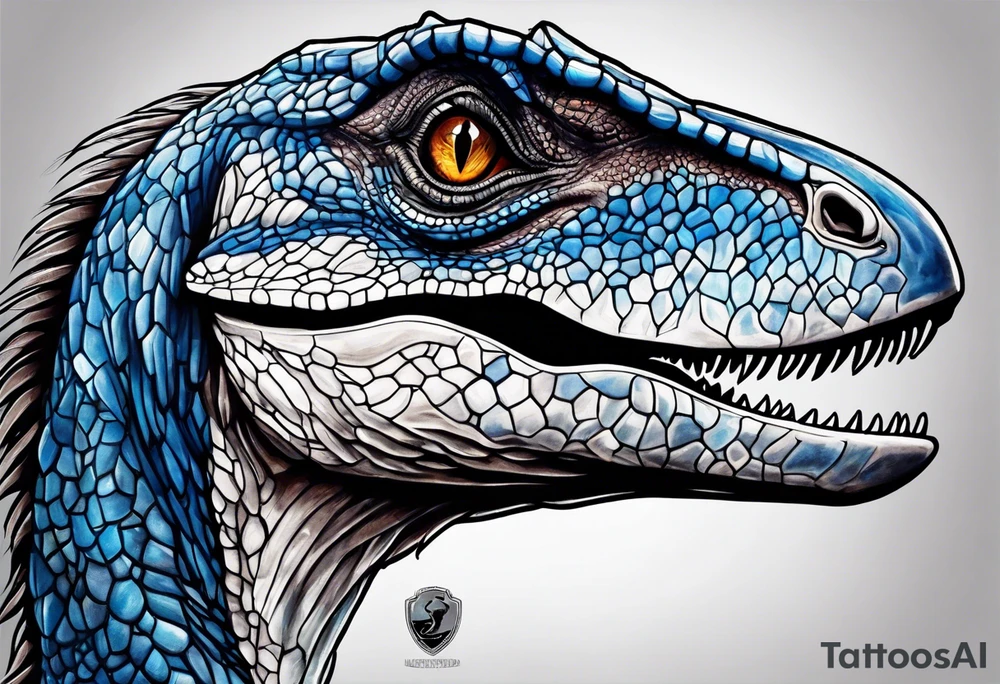 Jurassic world blue velociraptor tattoo idea