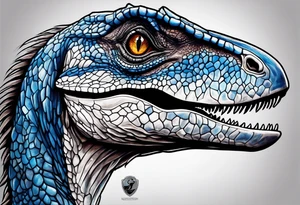 Jurassic world blue velociraptor tattoo idea