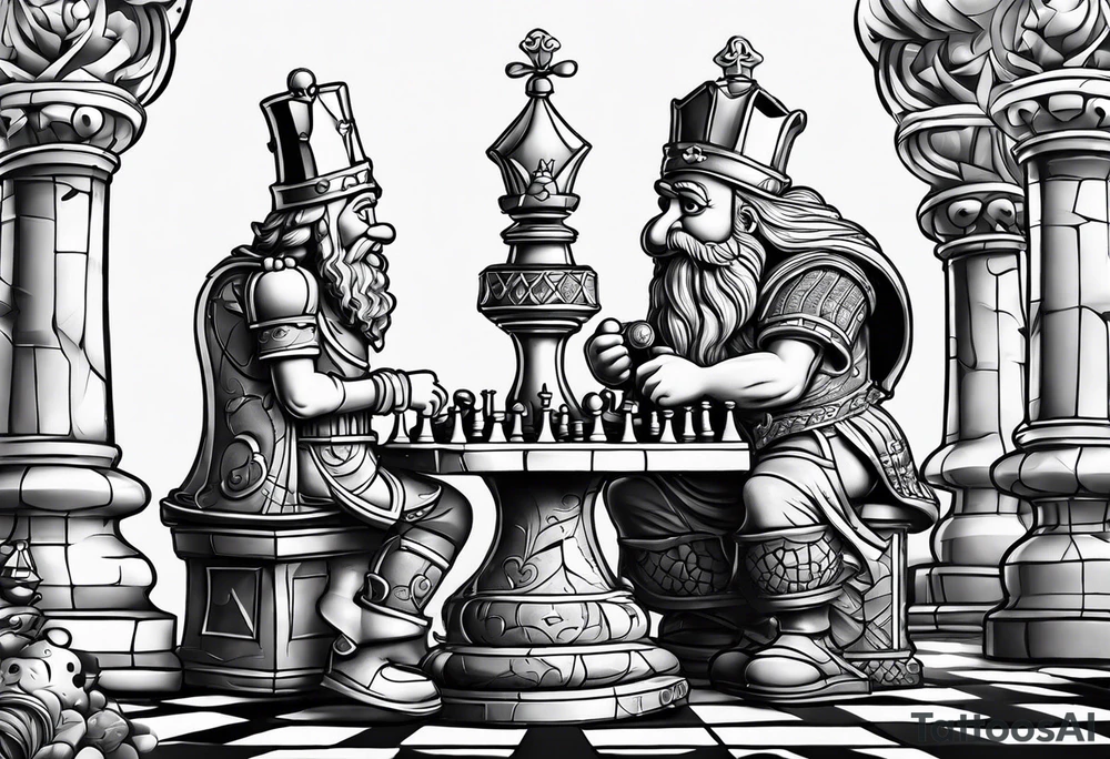 SpongeBob playing chess with Marcus Aurelius tattoo idea SpongeBob playing chess with Marcus Aurelius tattoo idea