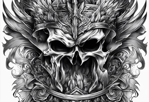 Full Leg sleeve of the battle of 300 tattoo idea