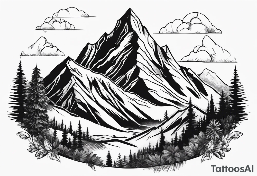 Mountains tattoo idea