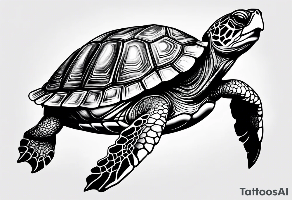 turtle sun tattoo idea