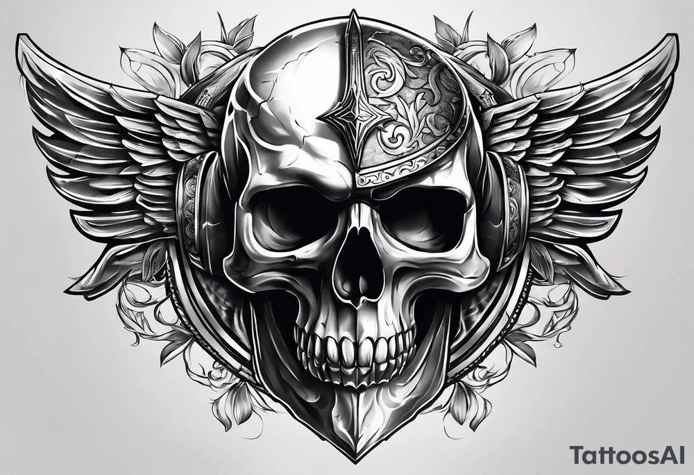 gladiator skull tattoo idea