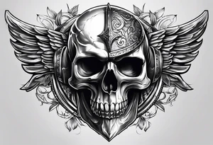 gladiator skull tattoo idea